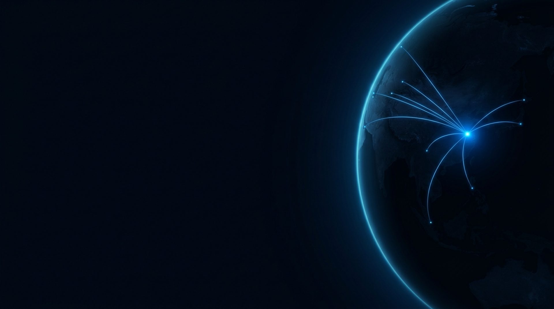 Pengagihan dari hab Shanghai ke nod tepi global